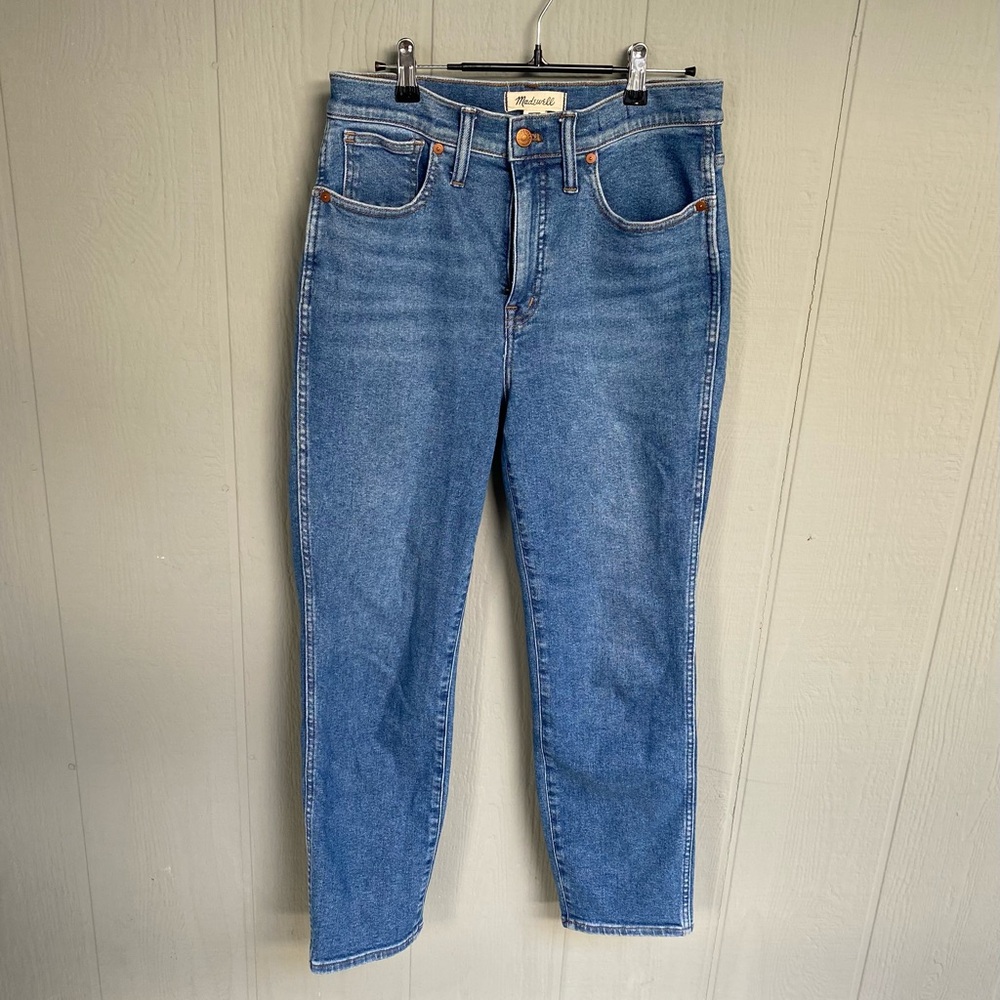 Madewell Blue Stovepipe Jeans Medium Wash